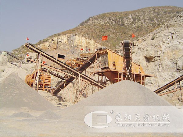 沙石生产线生产中图片